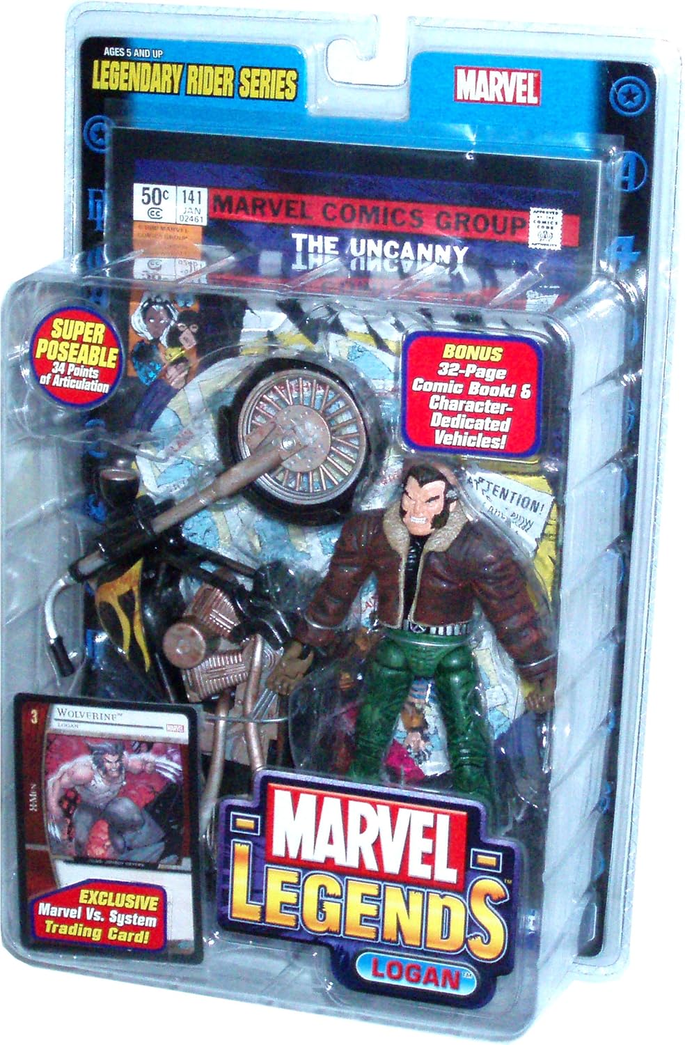 marvel legends legendary riders wolverine