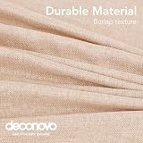 Deconovo Christmas Tablecloth Wipeable 51x110in Almond Cream Faux Linen view 5