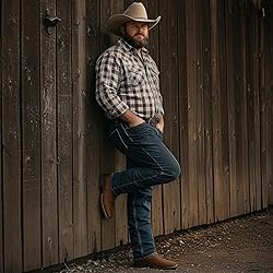 Lumeheel Cowboy Boots for Men - Western Square Toe