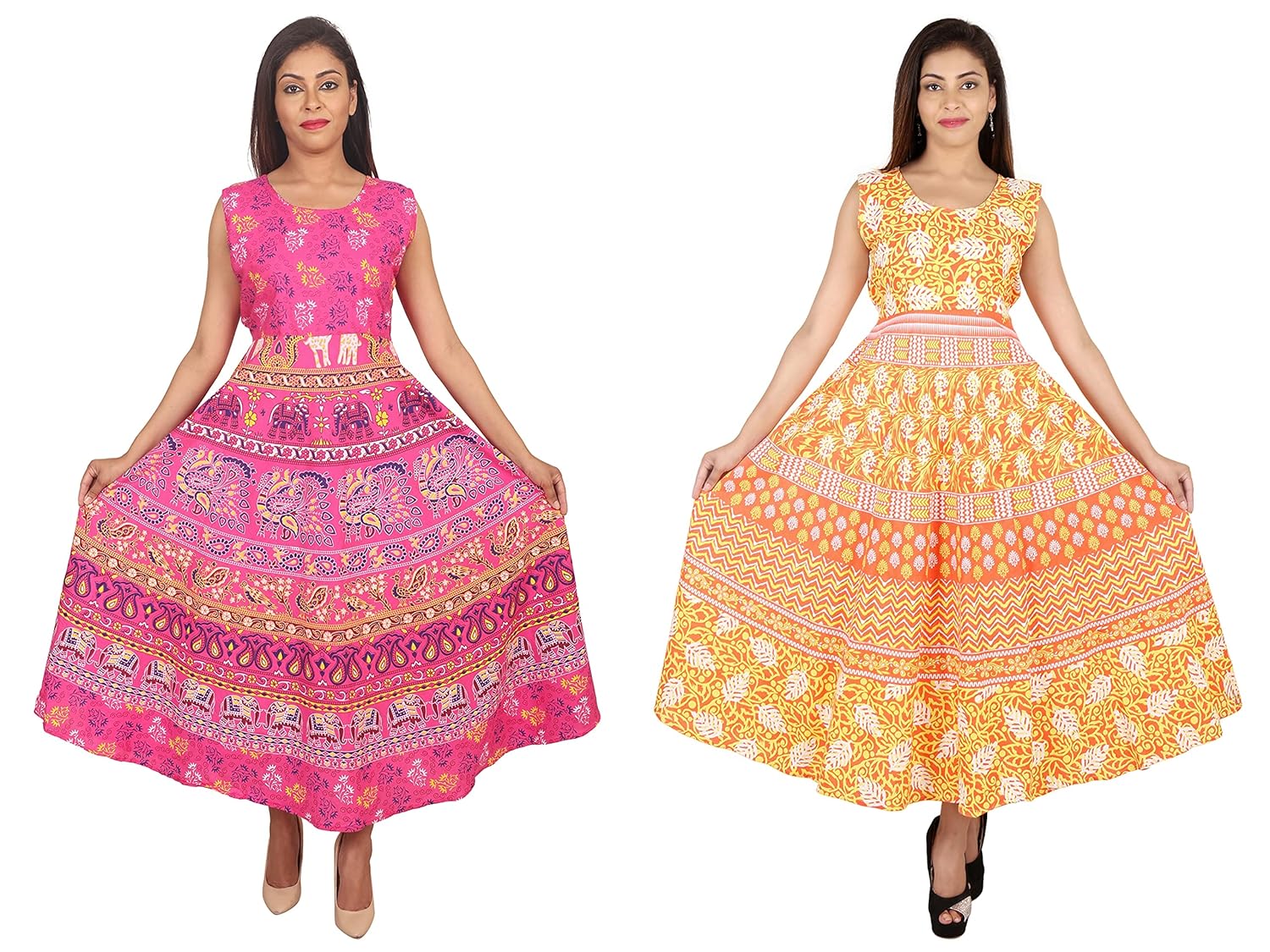 Buy Rajasthani Arts and Textiles Pure Cotton Jaipuri Printed Free Size