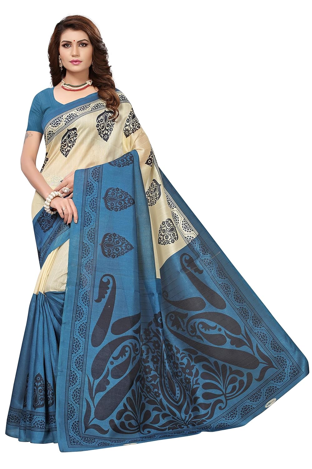indira designer cotton saree with blouse piece