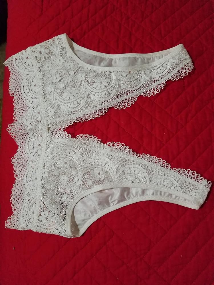 Victoria S Secret Bralette Mit V Ausschnitt Hakelspitze Lang Kokosnussweiss Medium Amazon De Bekleidung