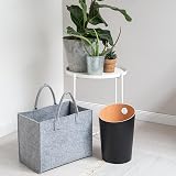Kazai Bennet Design Paper Bin Black Wood Veneer Office Waste Basket view 5
