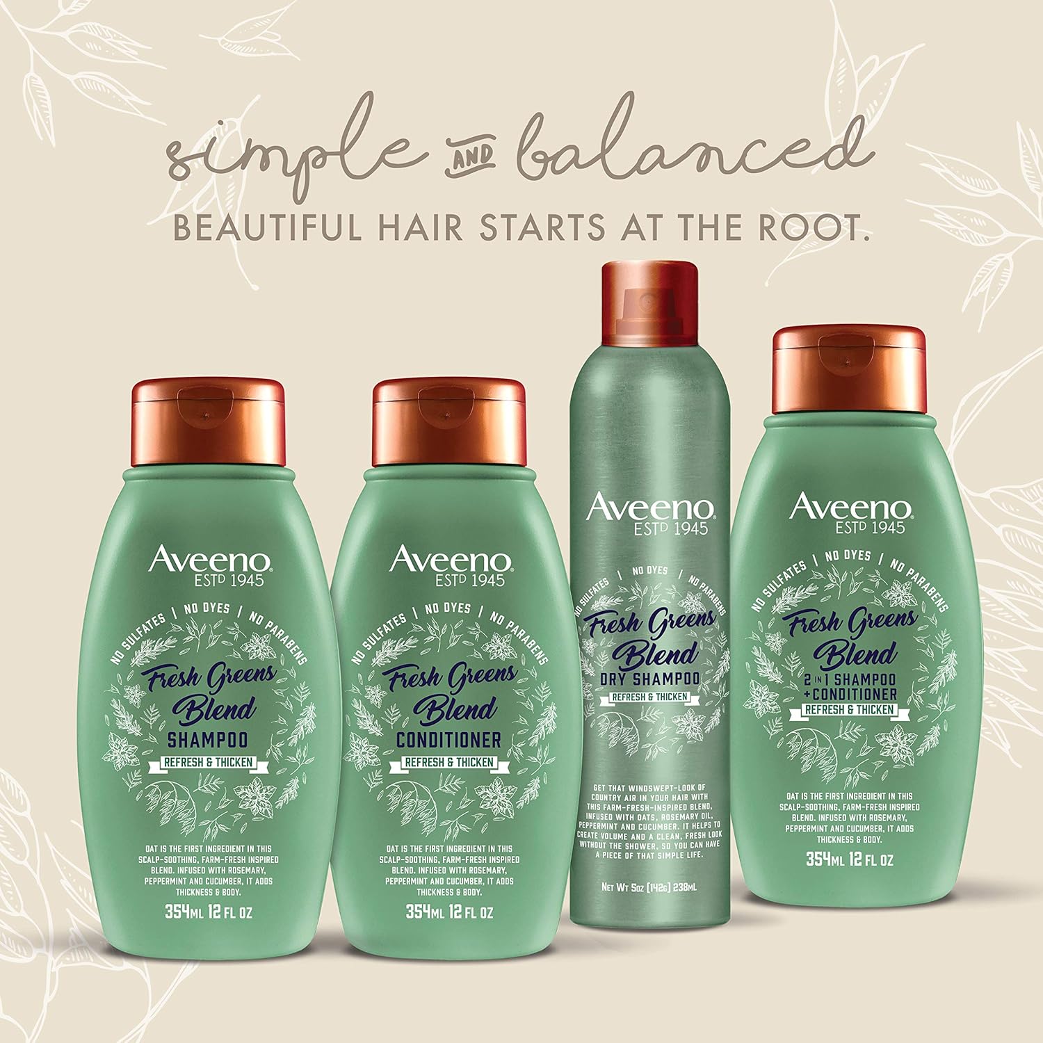 Amazon Com Aveeno Scalp Soothing Fresh Greens Blend Shampoo 12