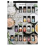 Thoughtfully Gifts, Salt Sampler Gift Set, Flavors Include Garlic, Rosemary, Lemon and More, Pack of 18