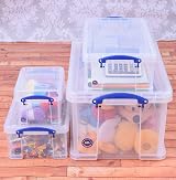 Really Useful Box Storage Pack 4: 48L 12L 9L 3L Clear PP view 4