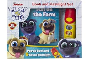Disney Junior Puppy Dog Pals with Bingo and Rolly - Fun on the Farm Pop-up Book and 5 Sound Flashlight - PI Kids