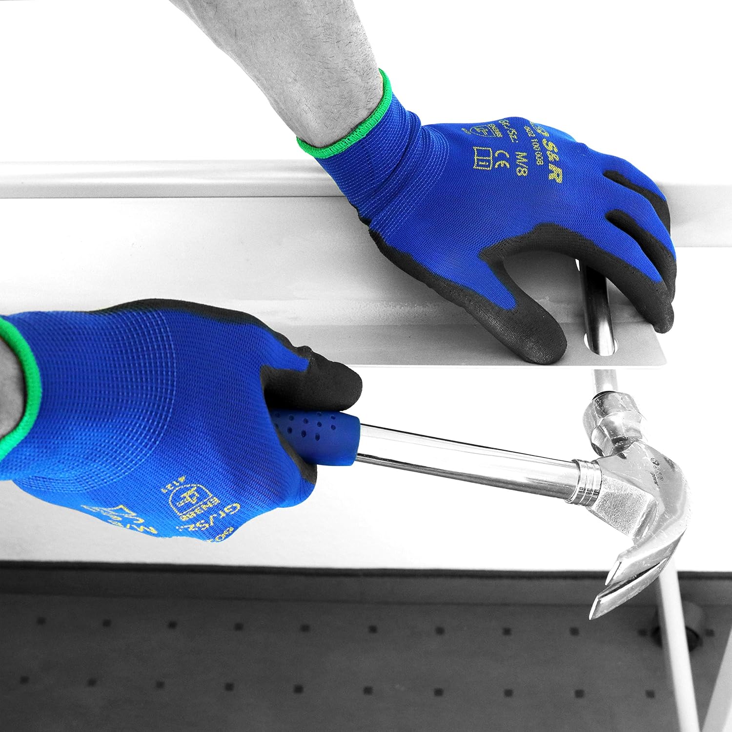 S&R Work Gloves 12 works Of Basic Nylon Fibre With Pu Coating - Image 4