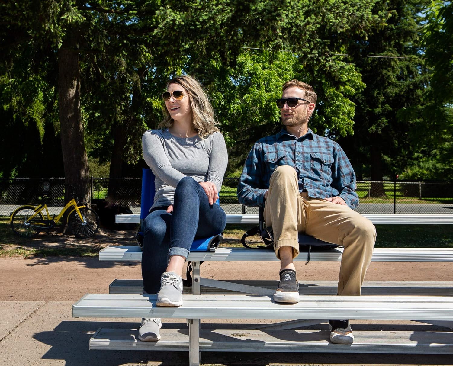 Cascade Mountain Tech Folding Stadium Seat for Benches and Bleacher with Shoulder Strap - 17 Inches Wide : Sports & Outdoors