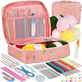 Aeelike Crochet Kit for Beginners Adults with Case 59 pcs Knitting Set UK