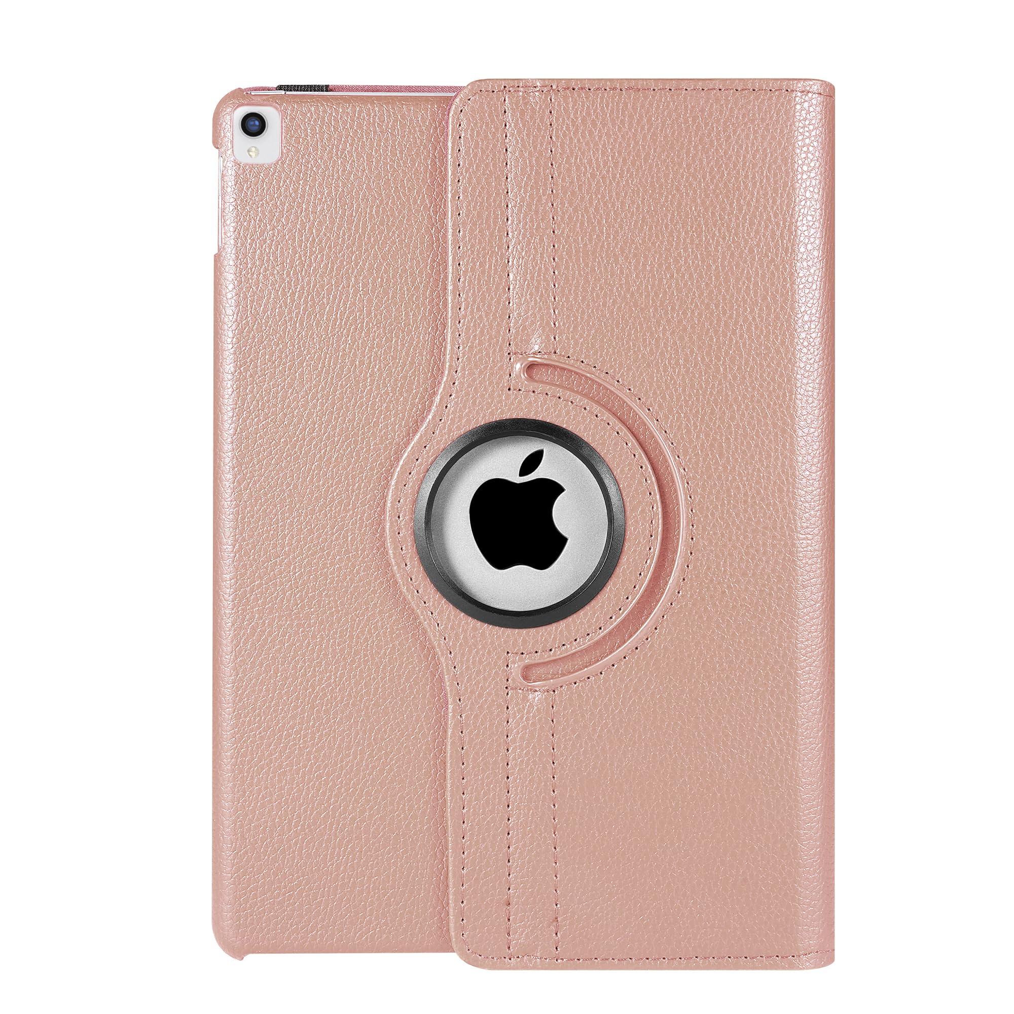Leather Rotate 360° Stand Case For Apple iPad Air 3 2019 and iPad Pro 10.5 2017 GENERATION A1701 A1709 (ROSE GOLD)