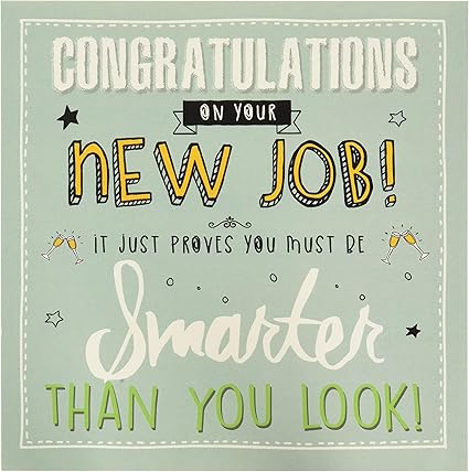 Smarter Nuovo Lavoro Biglietto Di Auguri 163 X 163 Mm Amazon It Cancelleria E Prodotti Per Ufficio