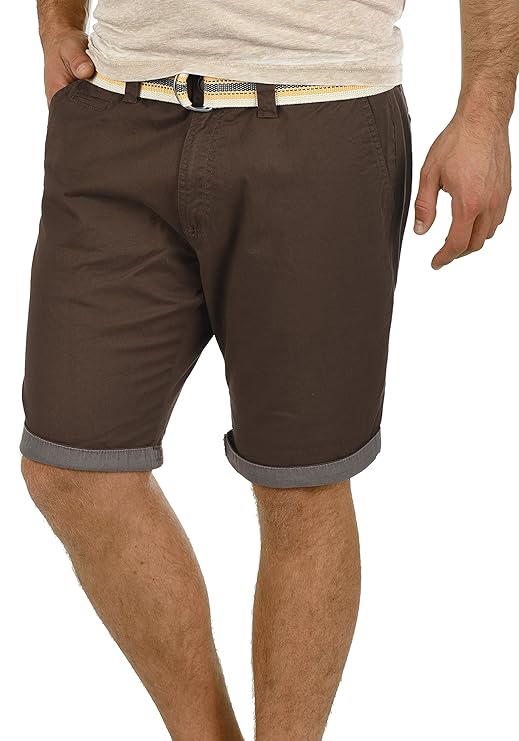 !Solid Lagos Herren Chino Shorts Bermuda Kurze Hose Mit Gürtel Aus Stretch-Material Regular Fit