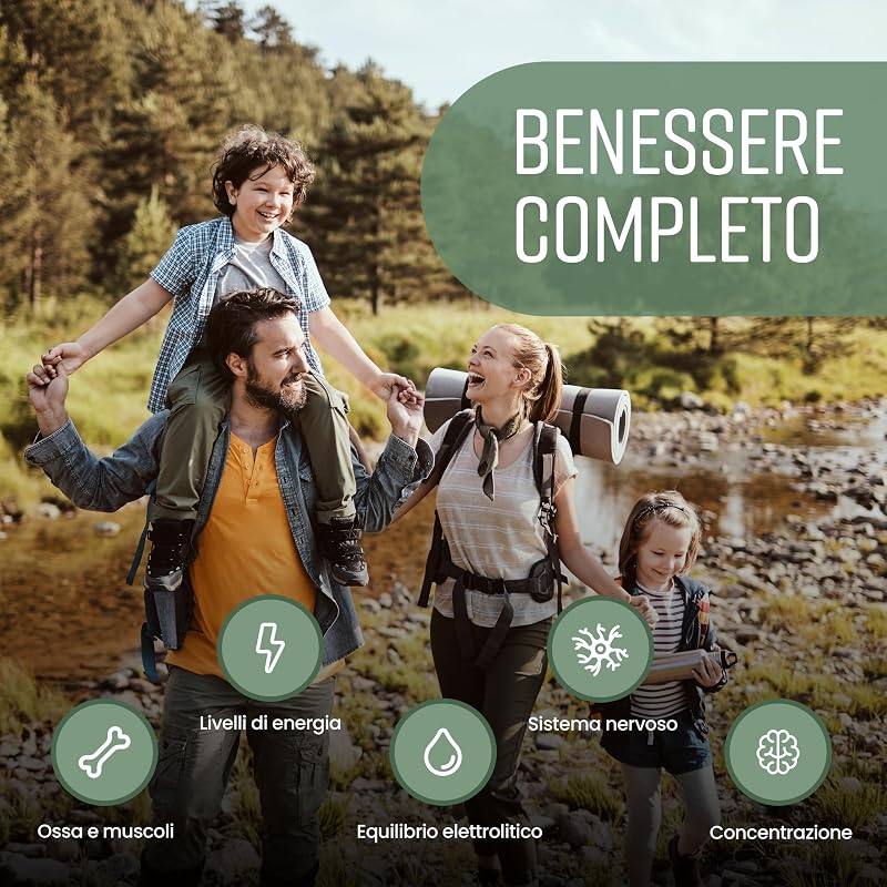 Magnesio Completo 8-in-1 | 400 mg Alta Dose | 240 Capsule Vegane | Magnesio Bisglicinato, Citrato, Malato, Taurato | Integratore per Muscoli ed Energia | 4 Mesi Fornitura | VitaBright