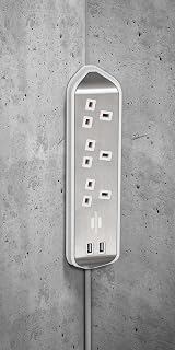 Brennenstuhl estilo Corner Extension Lead 3-way USB 2x Opel view 4