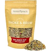 Flora Jane's Smoke &amp; Brew - Balance Out Blend for Mental Support and Relaxation - Herbal Blend, Tea, and Bath Soak - Organic and Wildcrafted