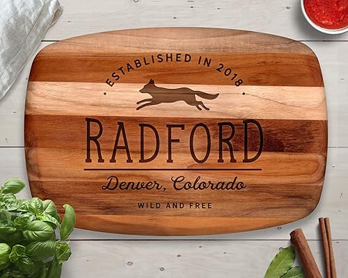 Amazon Com Fox Cutting Board Teak Woodland Fox Fox Gift Fox