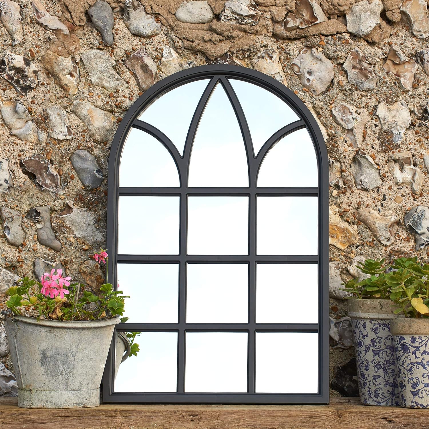 Creekwood Camden Arched Wall Mirror, Black, W50 x H78cm x D3cm Amazon