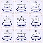 JEWPARK 9PCS Evil Eye Bracelets for Women Men Handmade String Bracelets Braided Good Luck Bracelet Adjustable Protection Bracelet Evil Eye Jewelry Gifts