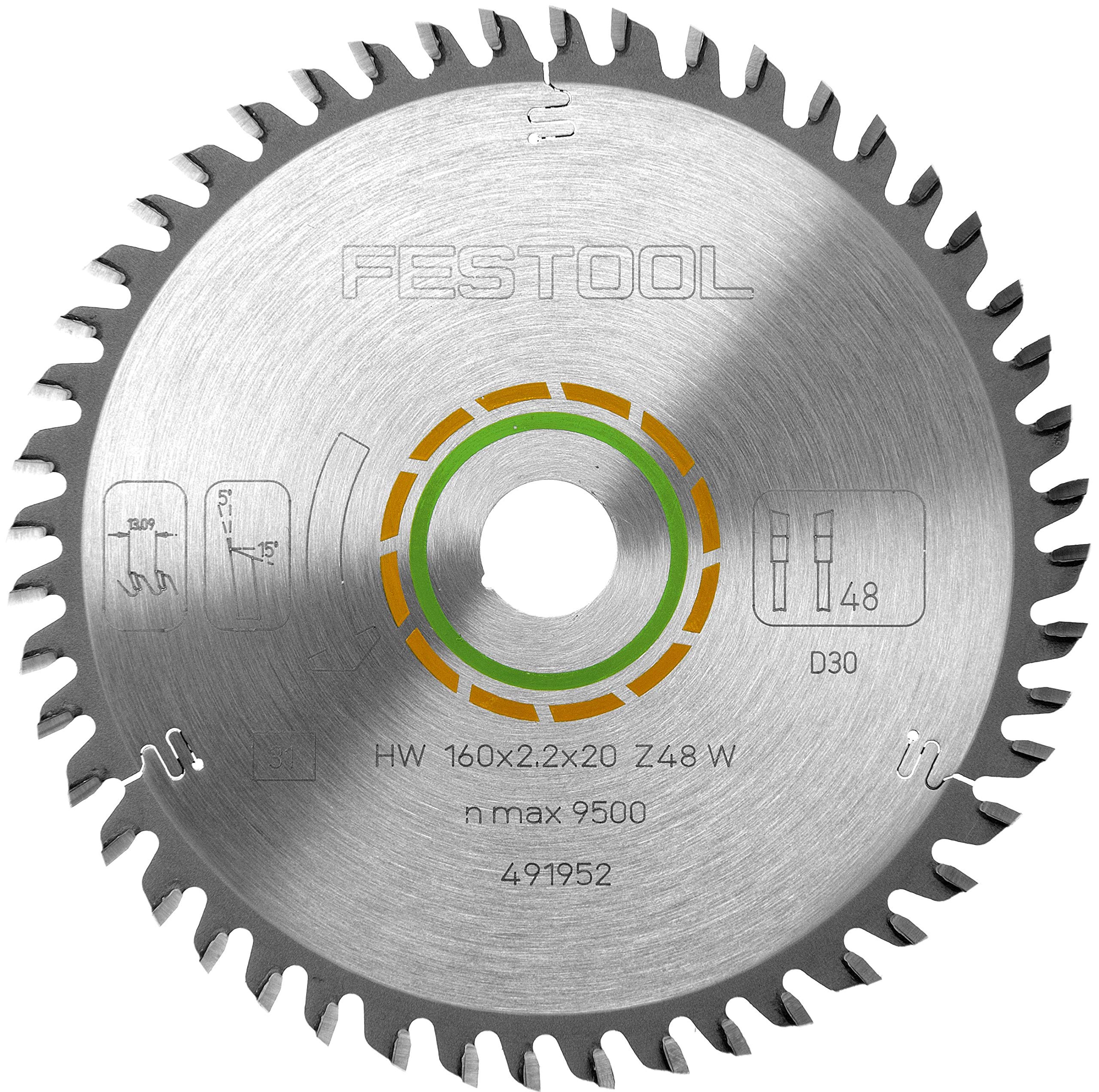 Festool Fine Tooth Saw Blade, 160 x 2.2 x 20 W48