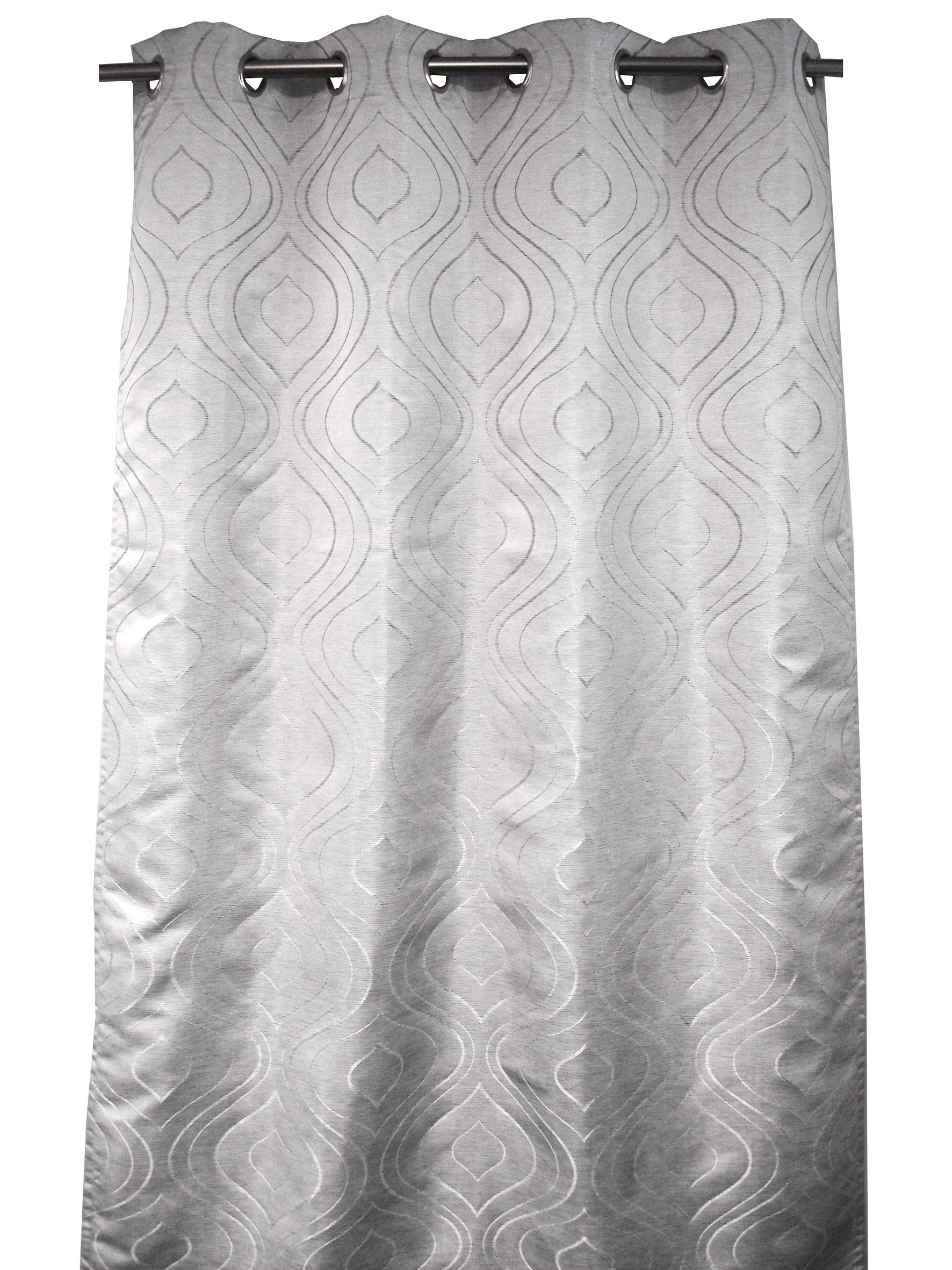 Echo ca00007-903 Urban Zen Curtain White/Grey 270 x 140 cm