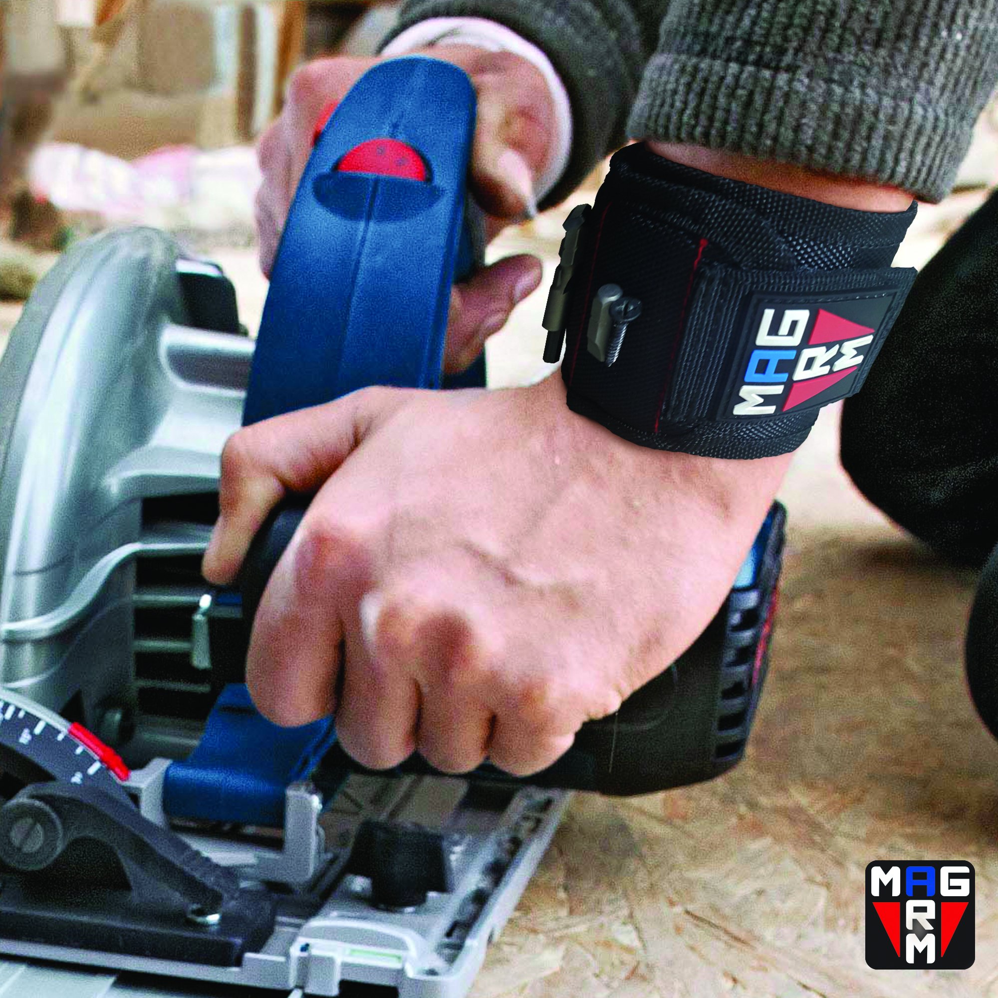 Wristband Tool Holder Hand Arm Wrist Band Belt For Carpenter