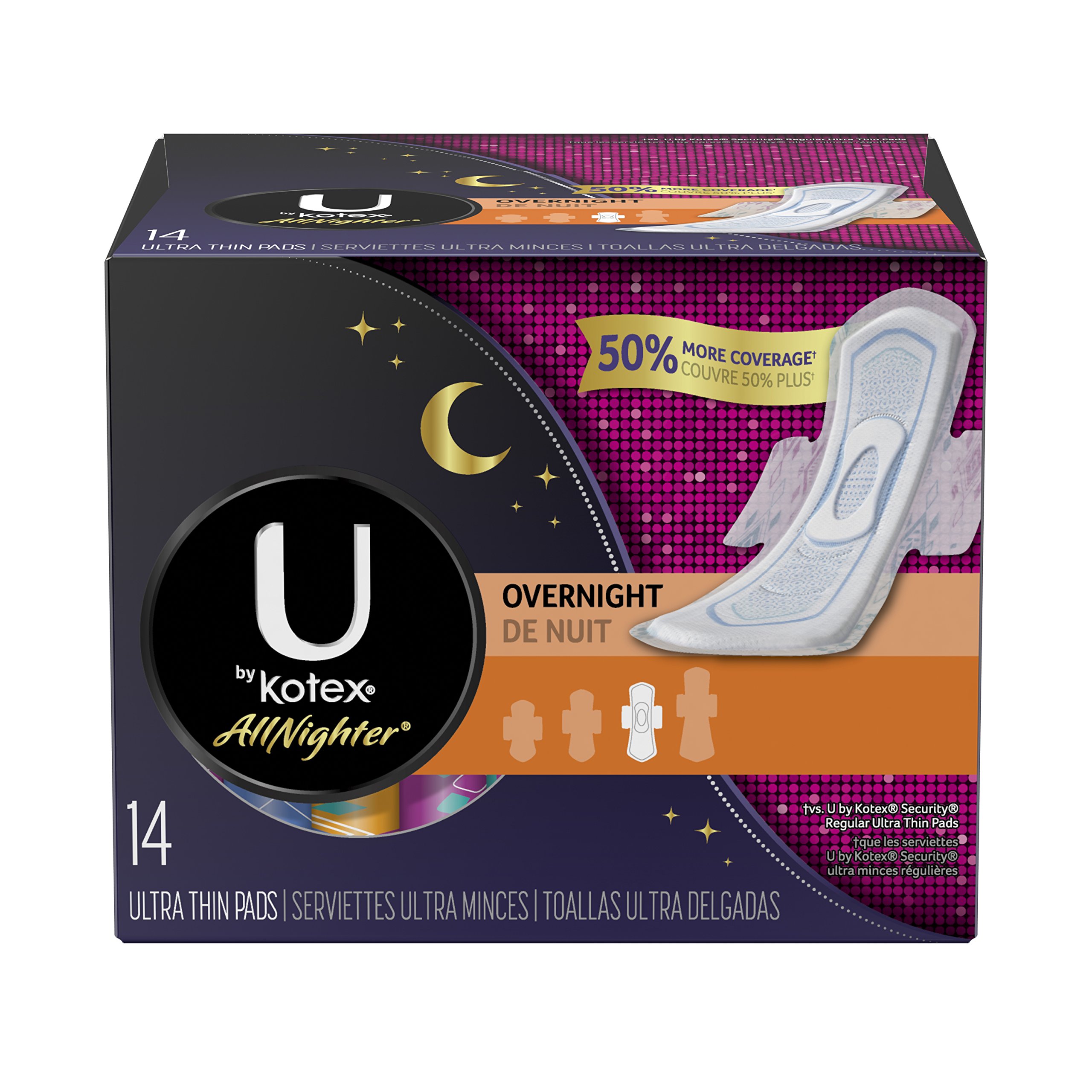 U by Kotex Barely There Liners, Light Absorbency, Unscented, 100 Count