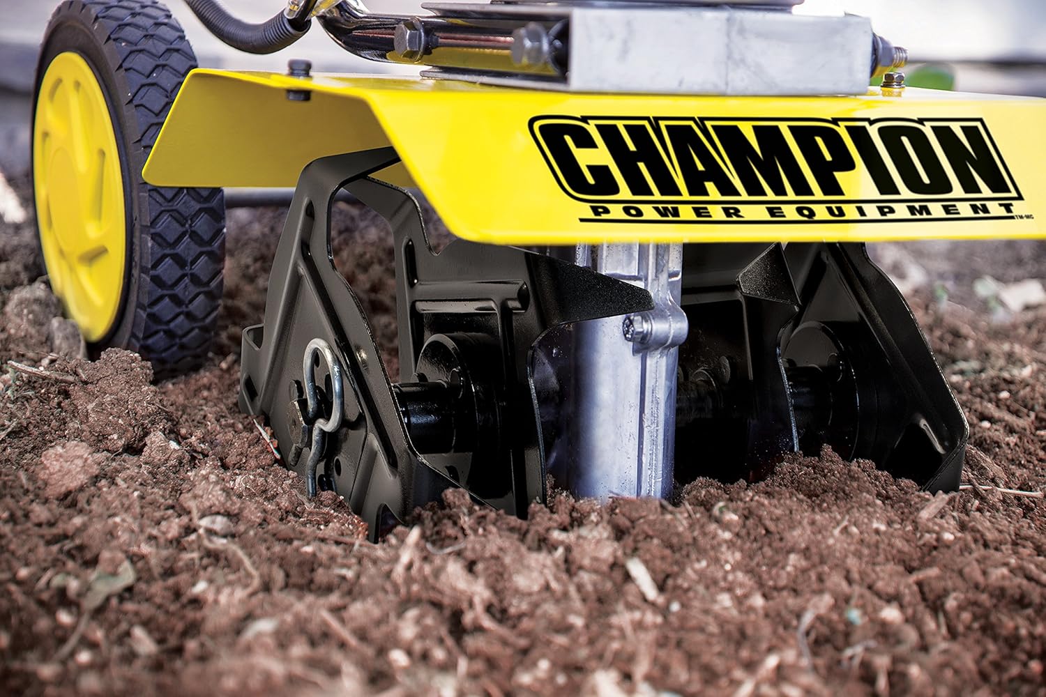 Champion Power Equipment 100882 43cc 2-Stroke Portable Gas Garden Tiller Cultivator, Adjustable Depth : Garden & Outdoor