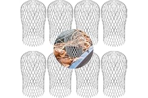 YOUHAOZHAI 8 Pcs Gutter Guard Downspout Adjustable Aluminium Filter Strainer Expandable Gutter Strainer for Preventing Blockage Leaves Debris Drain Net Cover Gardening Tools