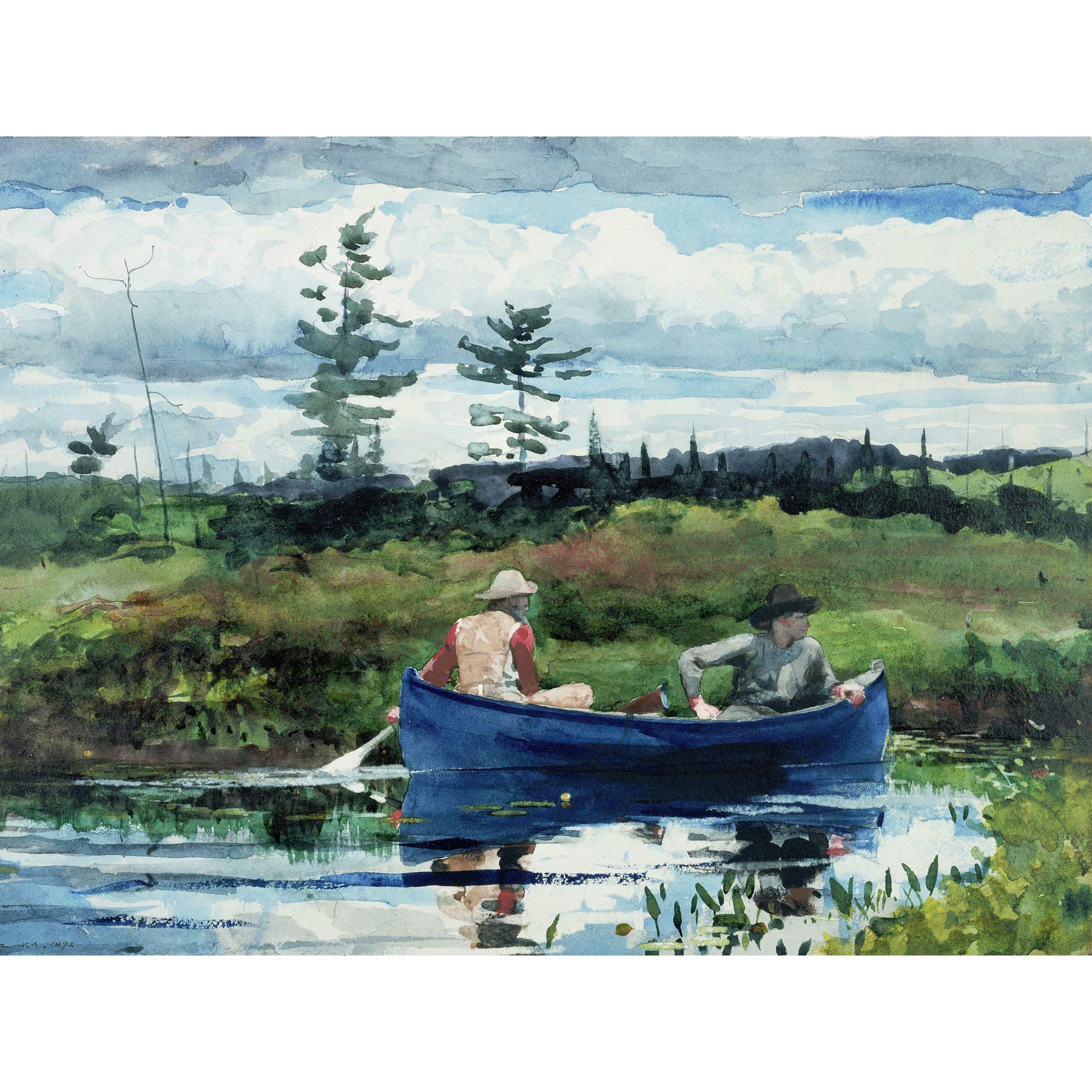 Winslow Homer The Blue Boat Extra Large Wall Art Print Premium Canvas Mural