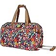 Lily Bloom Pattern 22 Inch Duffel Bag with 2-Rolling Wheels, Weekender Overnight Travel Lightweight Carry-On Suitcase For Women