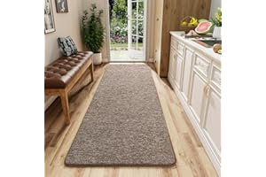 AROGAN Washable 2x6 Runner Rug for Hallway, Long Runner Rugs wtih Soft Memory Foam for Bedroom, Non Slip Backing Carpet Runners for Hallways, Kitchen, Bathroom, Entryway Home Decor, Matte Brown