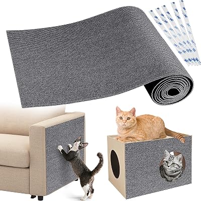 Tapete autoadesivo para arranhar gatos, tábua de arranhar para gatos, protetor de sofá para arranhões para gatos, tapete para arranhões para gatos, protetor de móveis anti-arranhões, 200cm×40cm