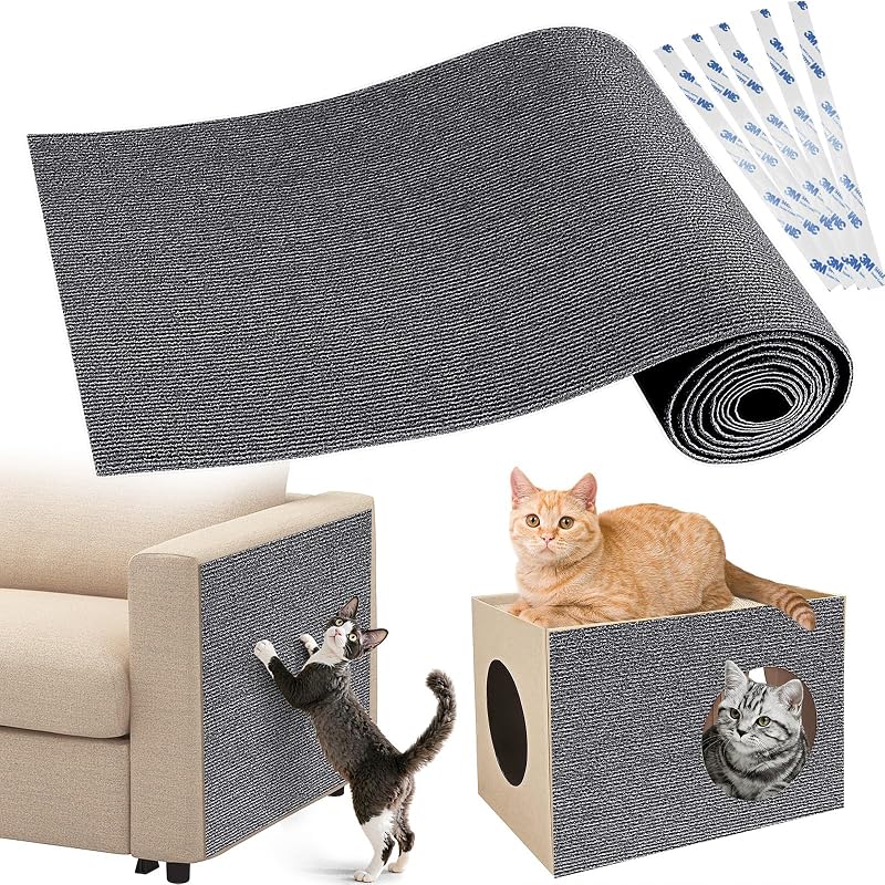 Alfombrilla Rascadora para Gatos Autoadhesiva, Tablero Rascador para Gatos, Protector Sofa Gatos Arañazo, Alfombrilla Rascadora para Gatos,Protector De Muebles Antiarañazos, 200cm×40cm