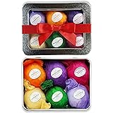 Bath Bomb Gift Set Kit - 6 Vegan All Natural Essential Oil Lush Fizzies. Organic Shea and Cocoa Soothe Dry Skin.Best bath bombs gift for women,teen girls,birthdays.Add to Bath Bubbles - Bath Basket