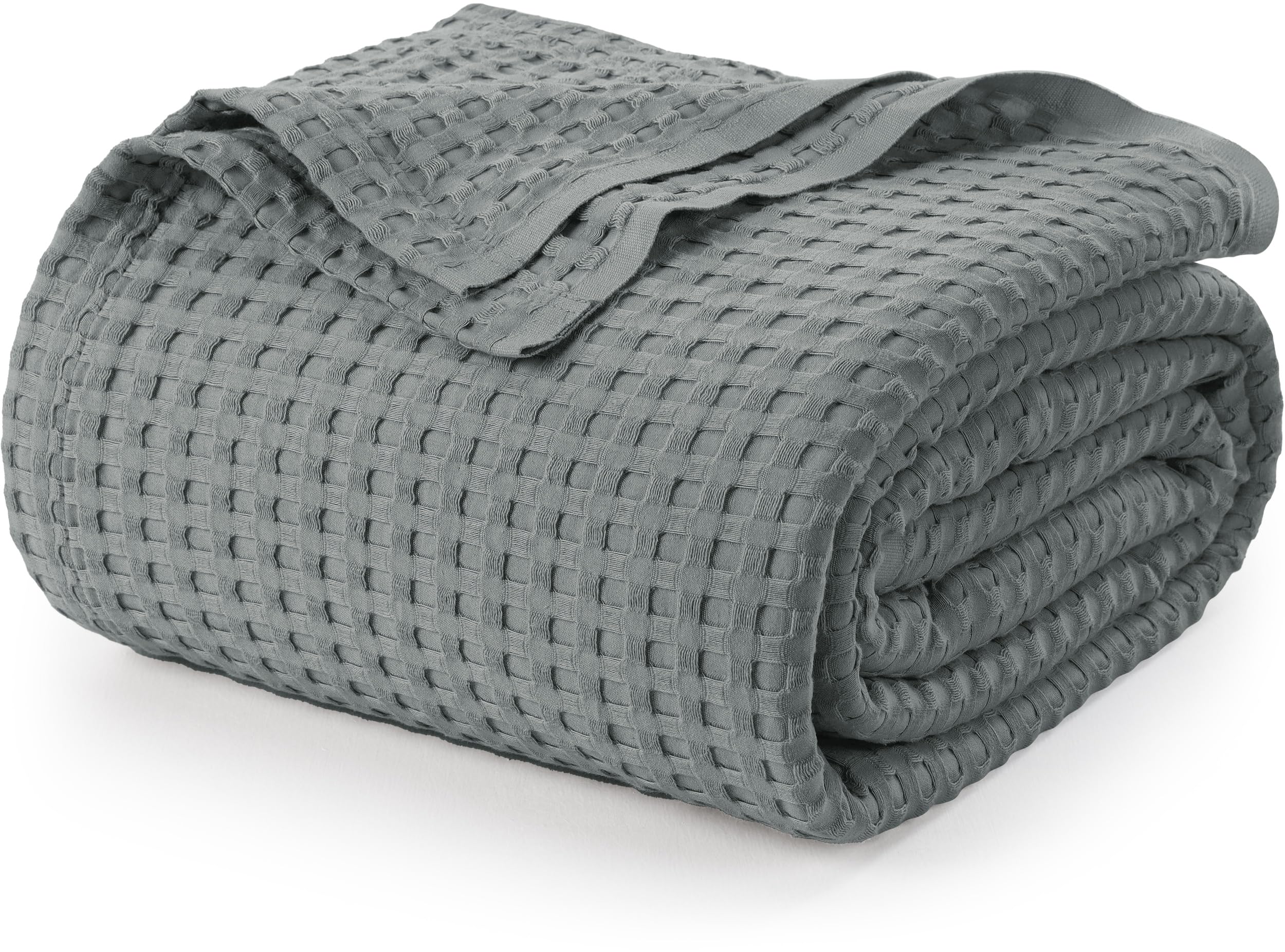 Photo 1 of Utopia Bedding Cool Grey 100% Cotton Waffle Blanket 300 GSM [Full - 90x84 Inch] Soft Lightweight Breathable Bed Blanket for All Season
