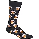 Hot Sox Men's Fun Cocktail Drinks Crew Socks - 1 Pair Pack - Happy Hour Cool & Funny Novelty Gifts