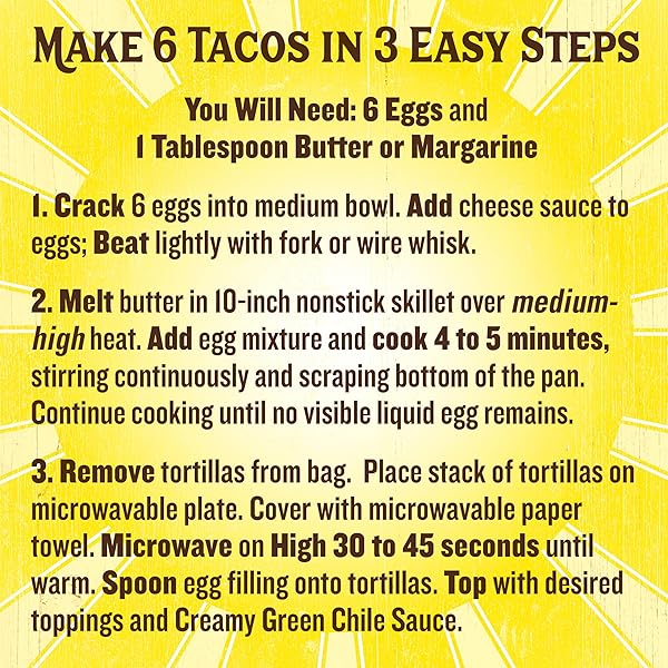OLD EL PASO BREAKFAST TACO KIT WITH SAUCES AND SOFT TORTILLAS, MAKES 6 TACOS, 11.9 OZ