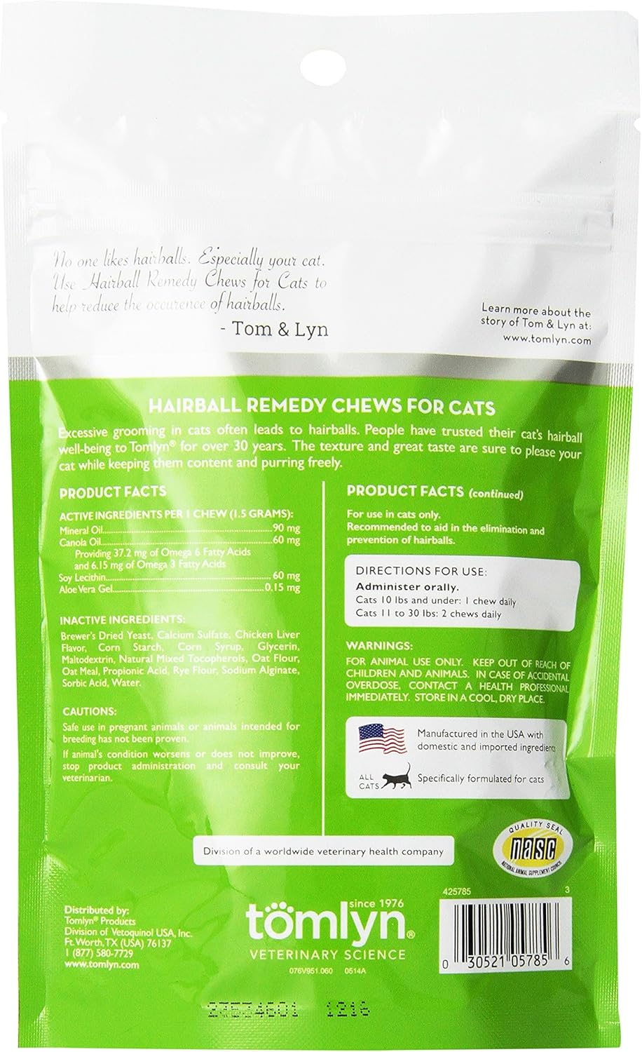 tomlyn natural hairball remedy