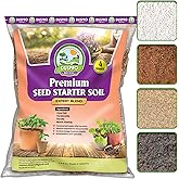 DUSPRO Recycle 4 QRT Seed Starter Soil Pre-Mixed Seed Starting Mix for Young Plant Seeds, Soilless Formula Moisture Retention, Aeration & Nutrient Seed Starting Soil 4in1
