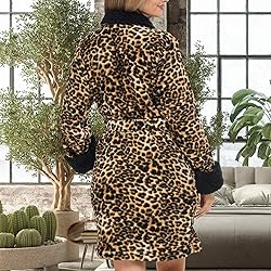 Alexander Del Rossa Women's Short Plush Robe with