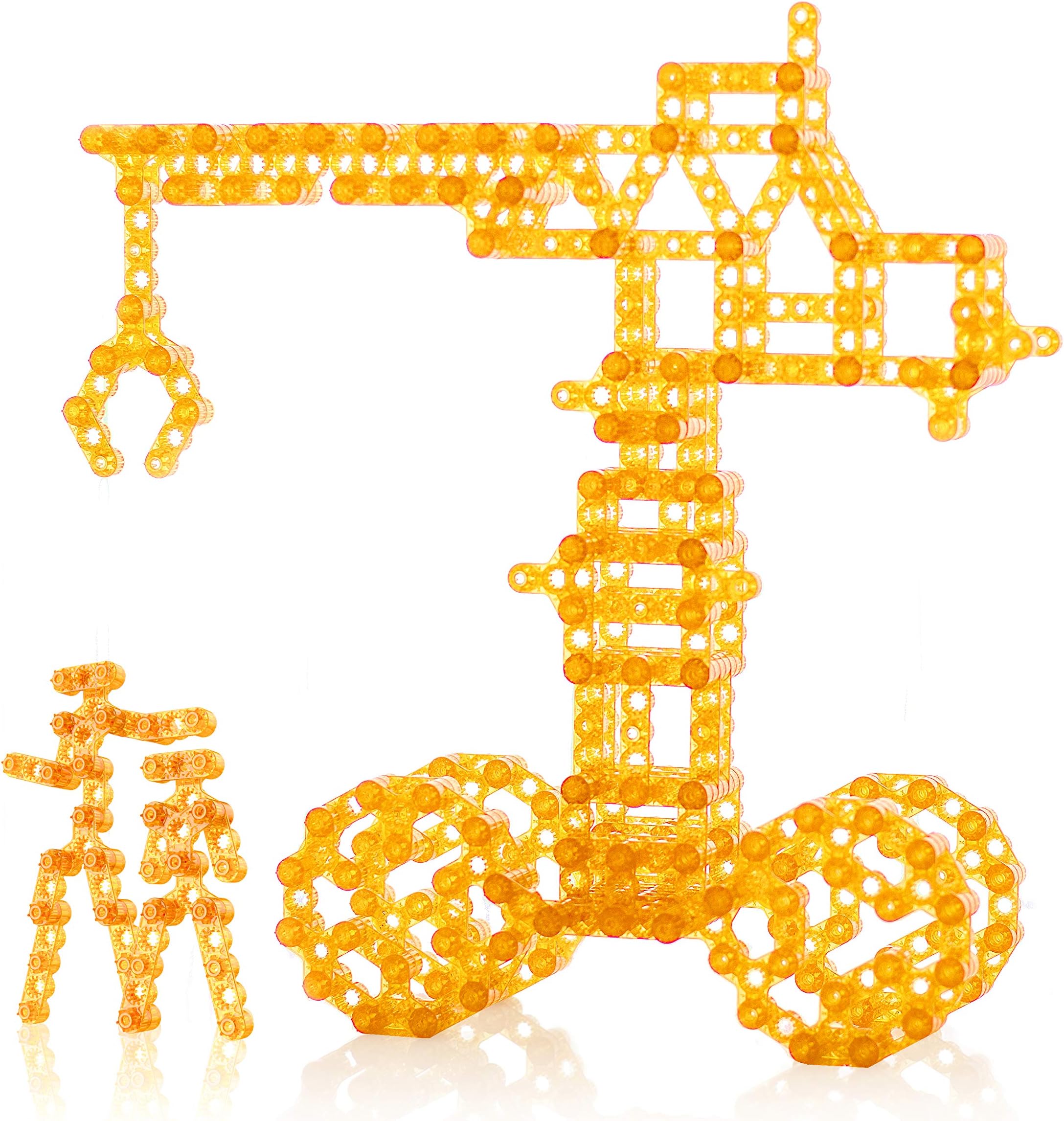 Jigxels Building Blocks Bricks Sets, 240pcs Construction Kit, Innovative 3D Structures, Educational Crafts, Multi-Angle Interlocking Pieces, Clear Polycarbonate Tiles, Patent Pending 2019