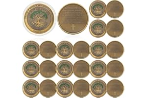 Siifert 20 Pcs Christian Rooted in Christ Coin The Lord is My Rock Tokens Coins Funny Christian Gifts Pocket Token for Prayer