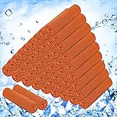 Hosuly 50 Pack Cooling Towels, 40"x12" Yoga Towels Ice Breathable Soft Chilly Sweat Rag Microfiber Workout Rags for Neck and Face for Gym Golf Sport Running(Orange)
