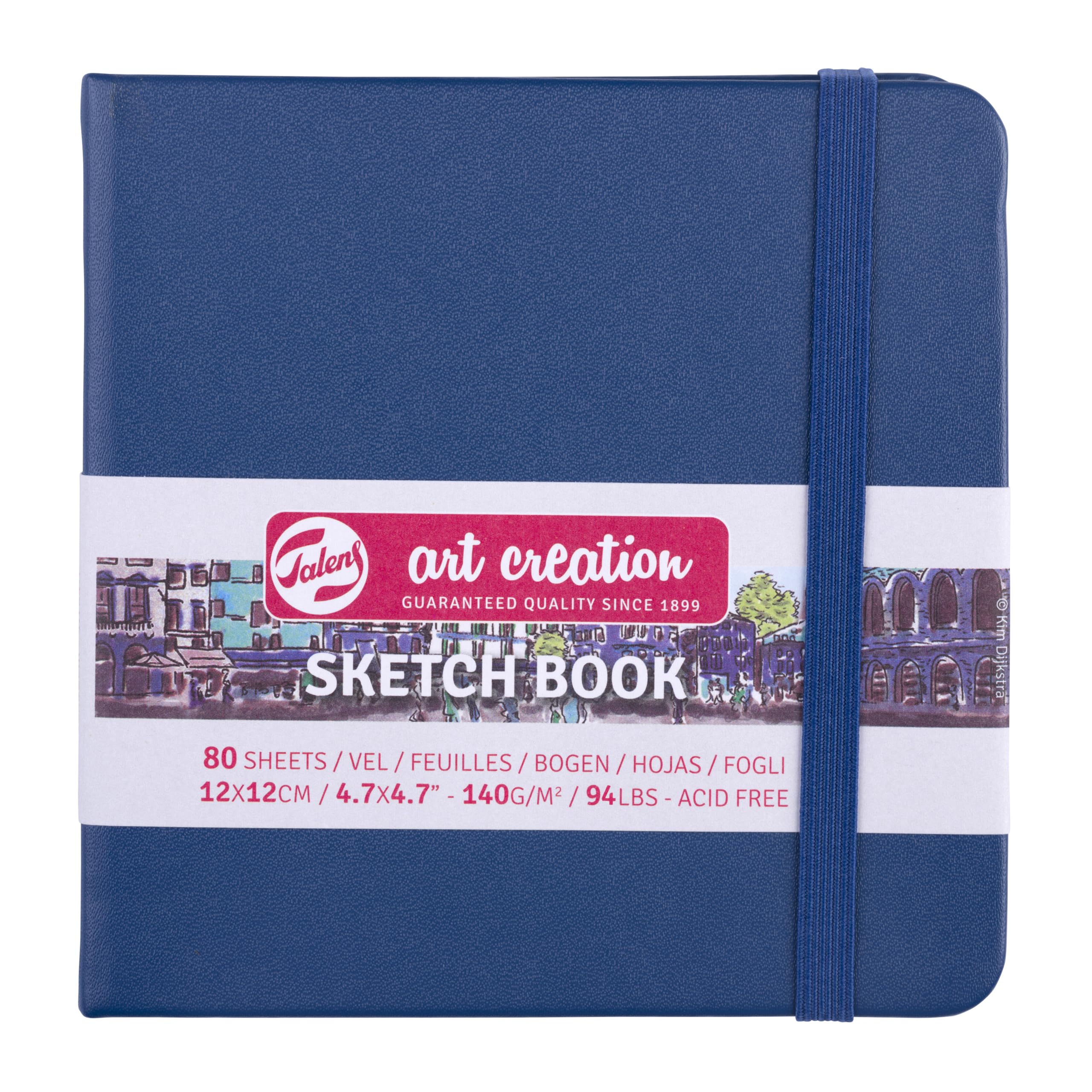 Talens Art Creation Sketchbook 80 Sheets, 12 cm x 12 cm Size, Navy Blue