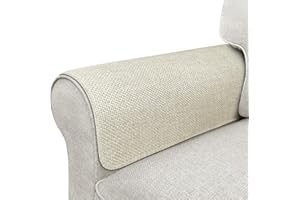 LOVOGEMY Couch Arm Covers, Waterproof Armrest Cover for Sofa, Armchair, Loveseat, Non-Slip Recliner Arm Cover, Sofa Arm Covers, Headrest Covers, Arm Chair Covers Set of 2 (Beige, 24"×20")