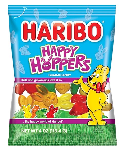 HARIBO OF AMERICA HAPPY HOPPER’S CANDY (1)-4 OUNCE BAG