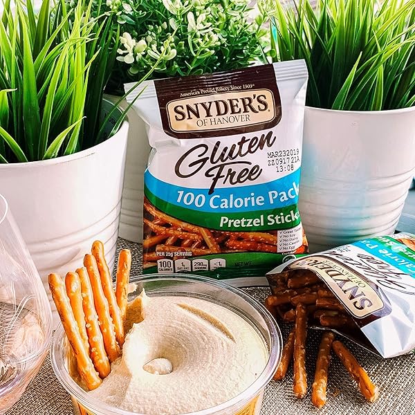 SNYDER’S OF HANOVER GLUTEN FREE PRETZEL STICKS, 100 CALORIE INDIVIDUAL PACKS, 24 CT