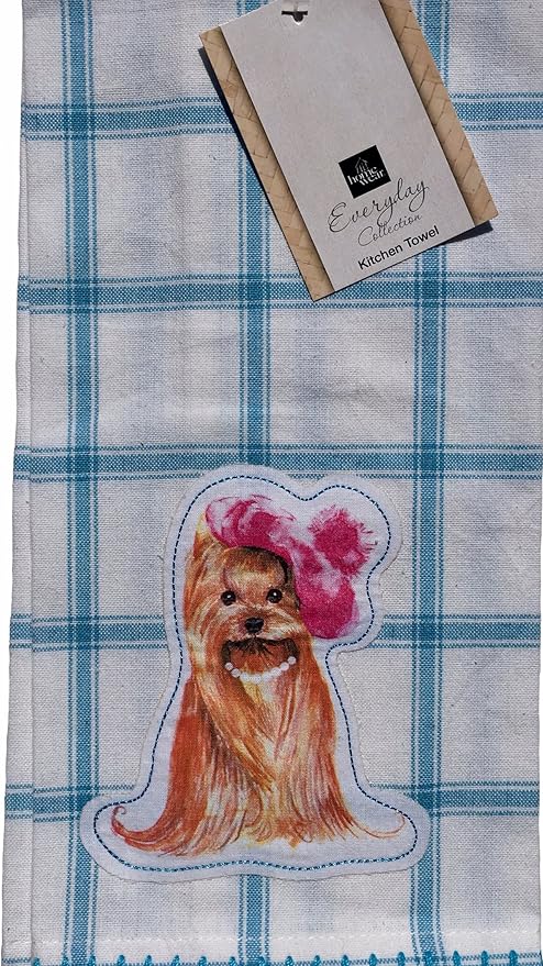Amazon Homewear水彩 テリア犬coco Embellishedキッチンティータオル 100 コットン キッチンクロス オンライン通販