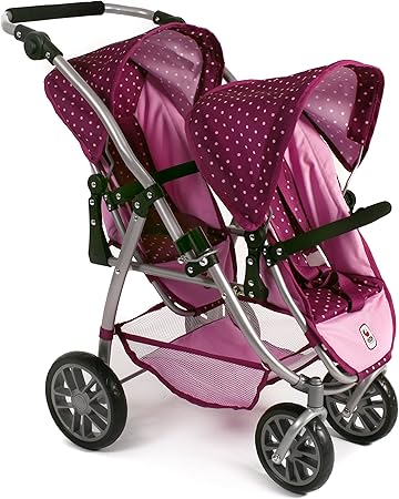 bayer twin tandem doll pram